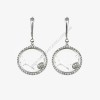 Chrystal and Diamond 18k White Gold Earrings
